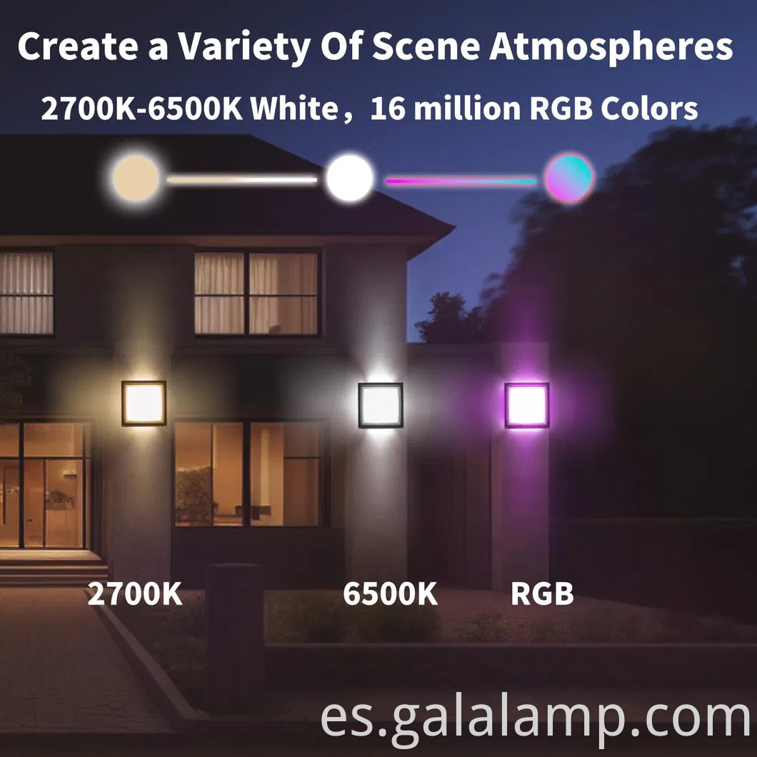 Luz de pared al aire libre inteligente de estilo graffiti moderno para espacios únicos